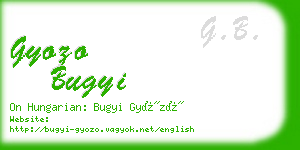gyozo bugyi business card